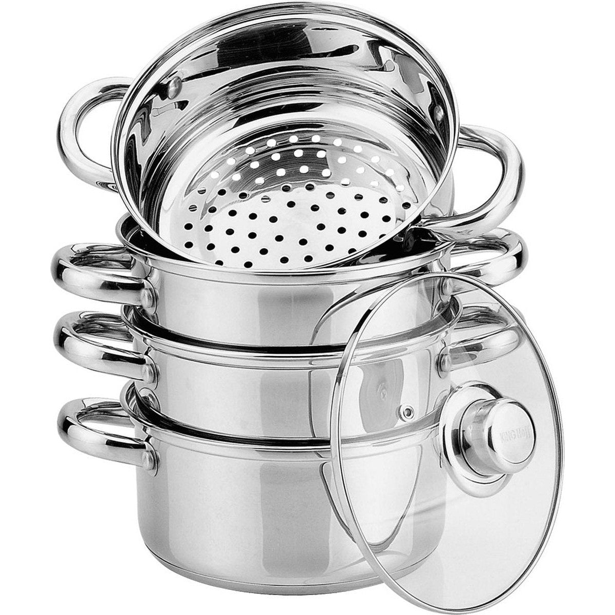 Kinghoff stoompan KH-3329 - met deksel - 22 cm