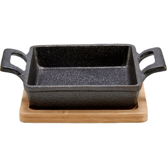 Kinvara Braadslede 18,5 X 14 Cm Staal Grijs/naturel 2-delig