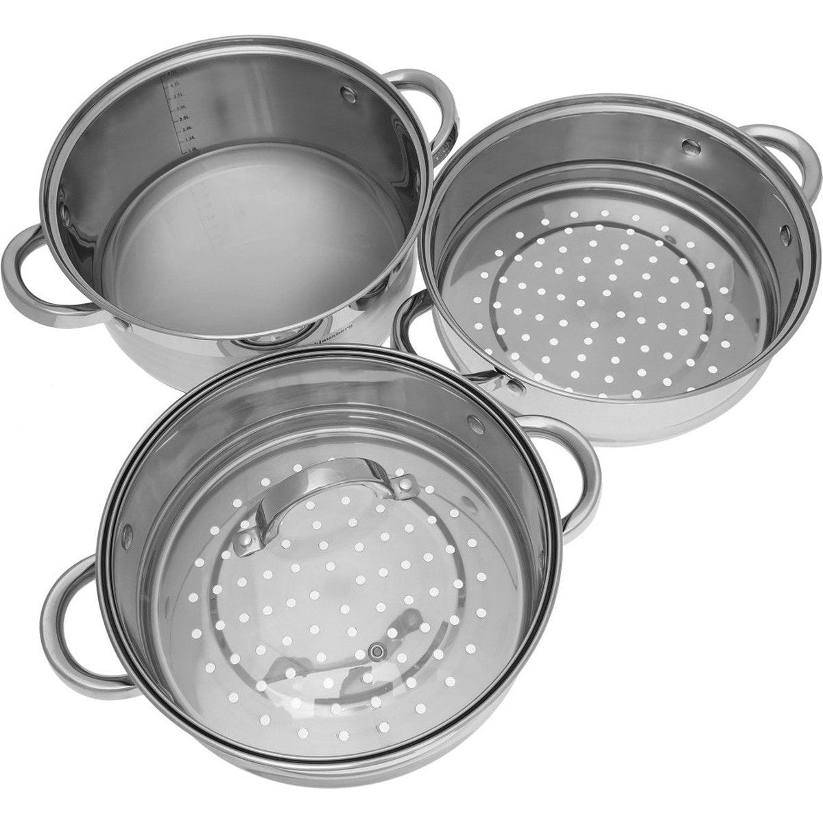 Klausberg 7145 - stoompan - 4 delig - 24cm - rvs - alle warmtebronnen