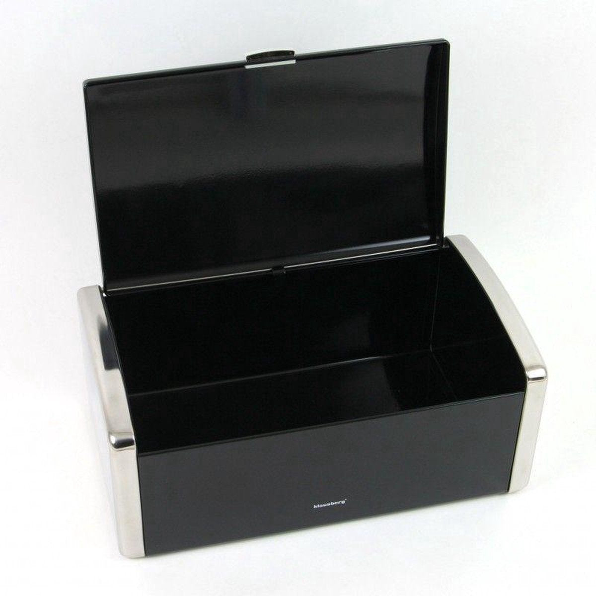 Klausberg 7272 - Broodtrommel - zwart - vierkant - 39.5 x 21.5 x 17 cm