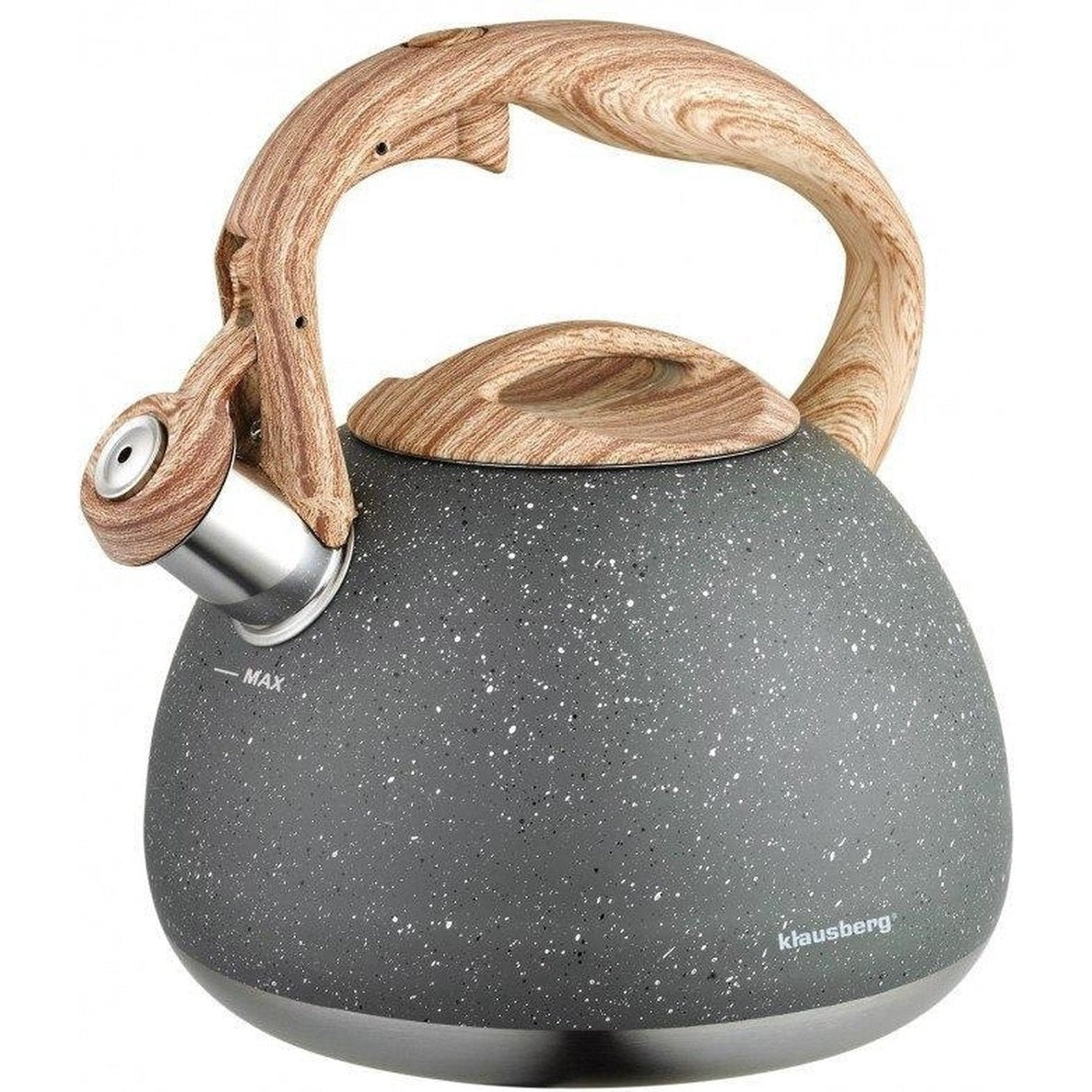 Klausberg 7509 - Fluitketel - grijs marmer - 2.8 liter