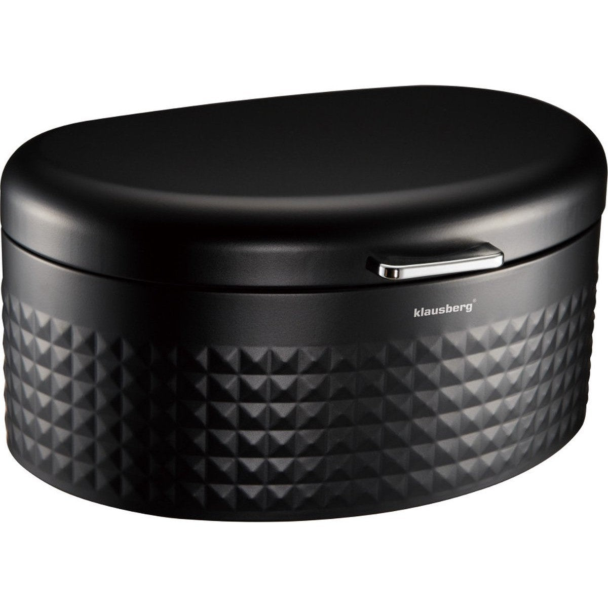 Klausberg 7577 - Broodtrommel zwart - ovaal