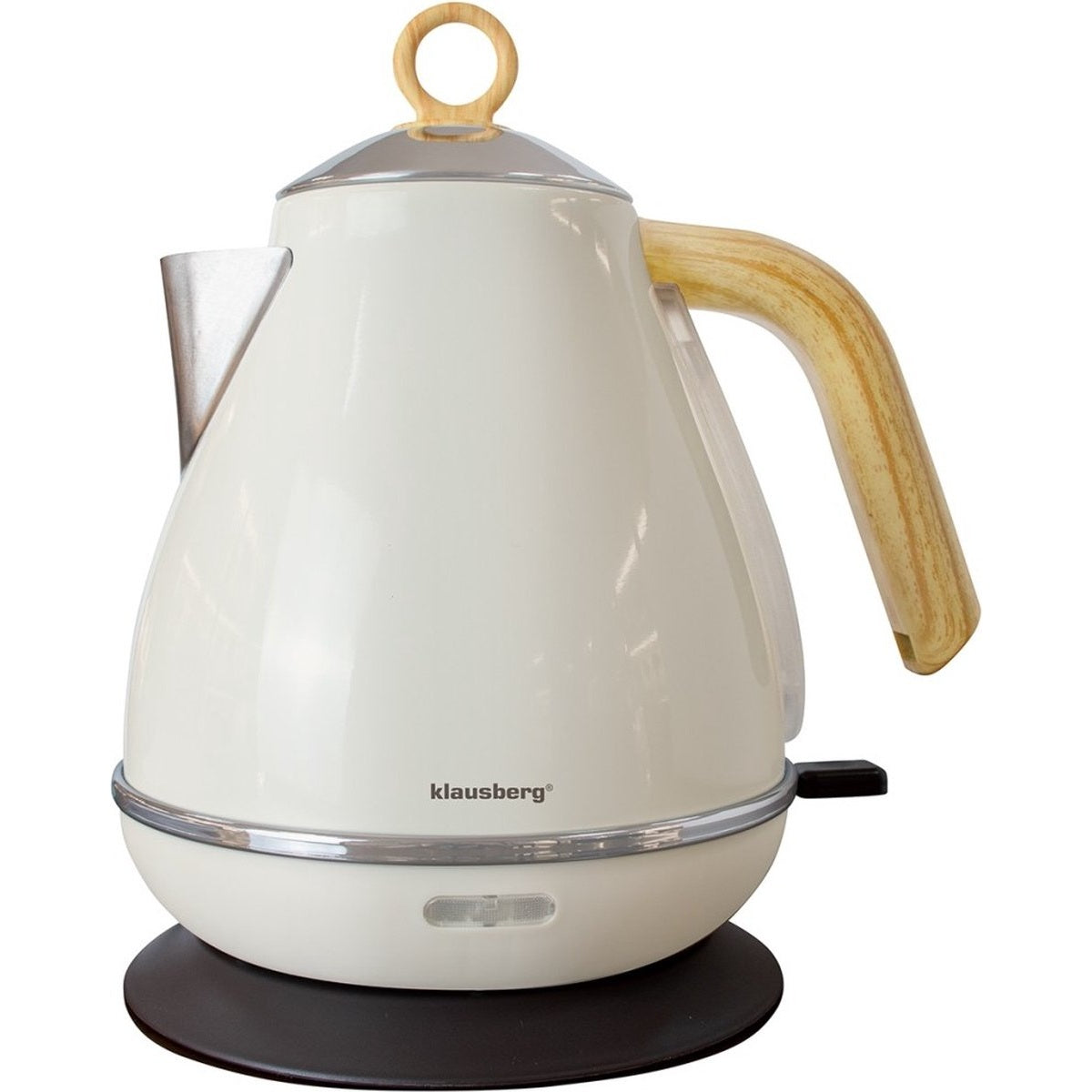 Klausberg 7708 - Retro Waterkoker - 1,7L - RVS - Gebroken wit