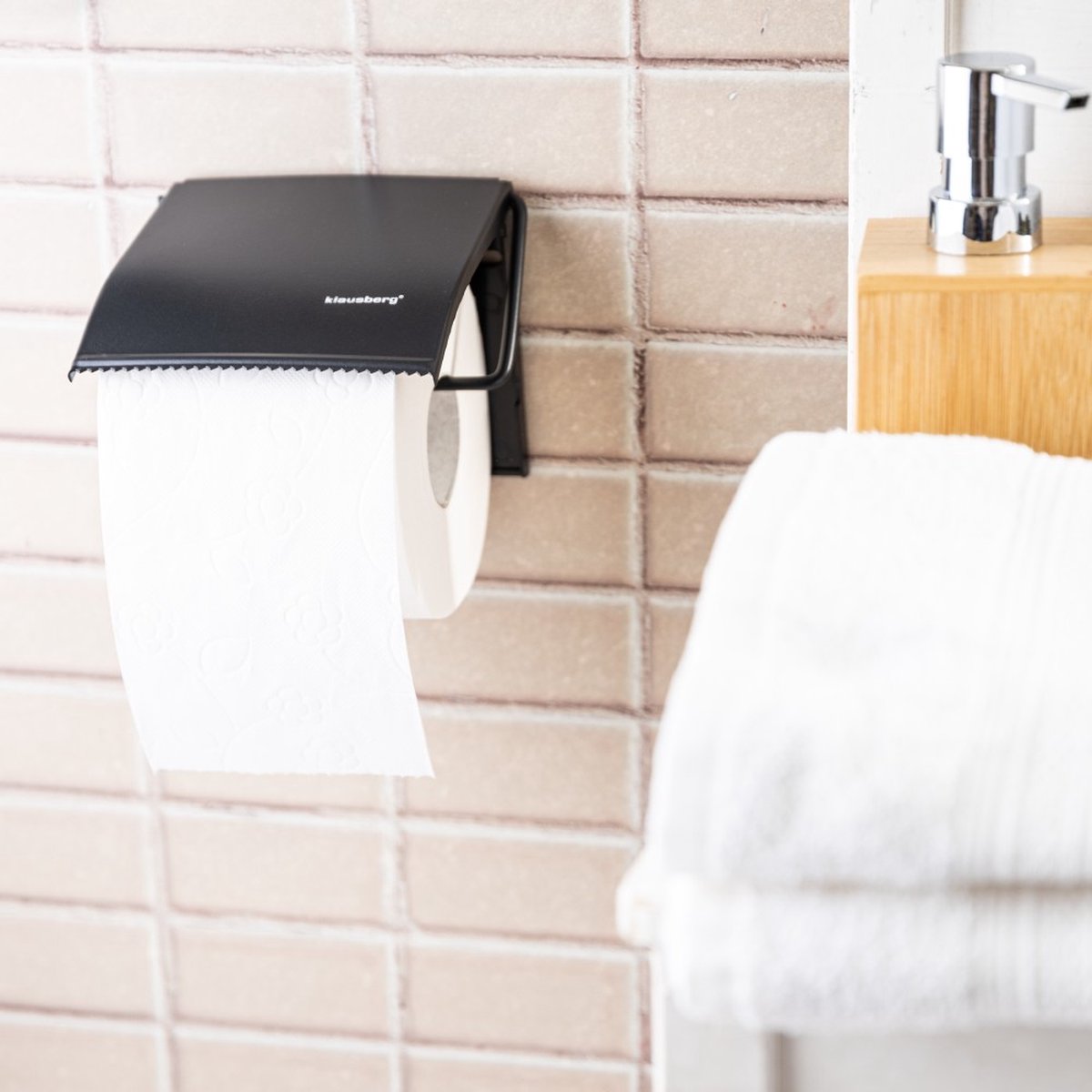 Klausberg 7713 - Toiletrol houder - zwart