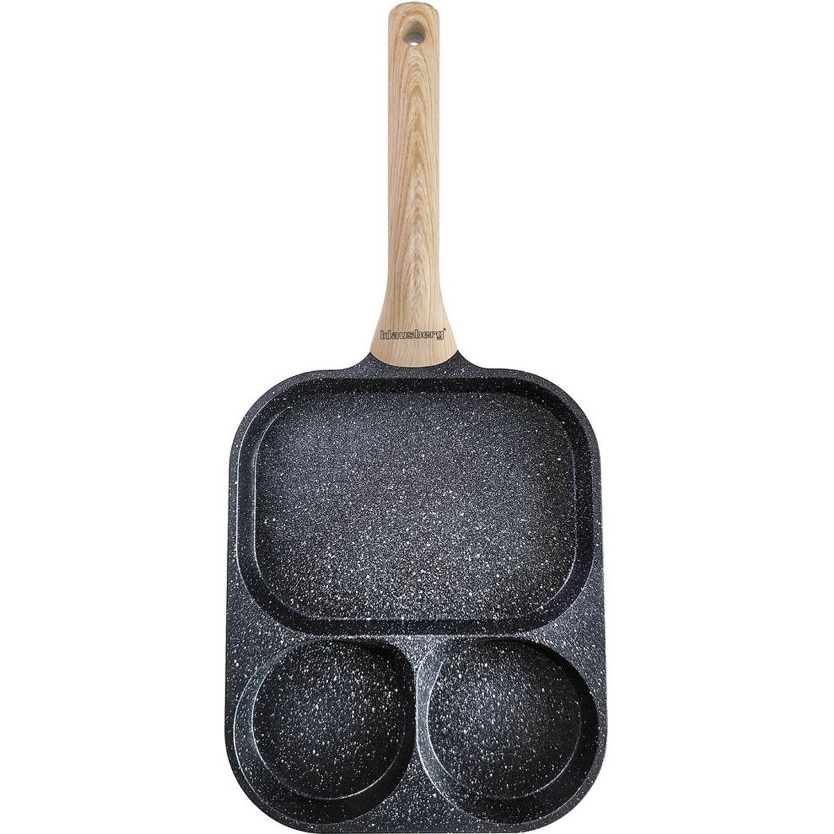 Klausberg 7827 - Pan voor Eieren - burgers - pannenkoeken - Zwart - Anti-aanbakpan