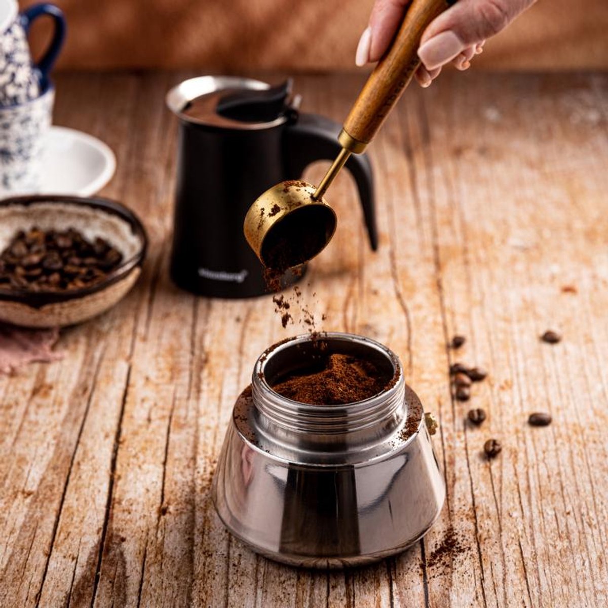 Klausberg Espressokoffiezetapparaat KB-7845 – 6 Kopjes – RVS – Geschikt voor Inductie - Espresso Maker - 300ml - Percolator