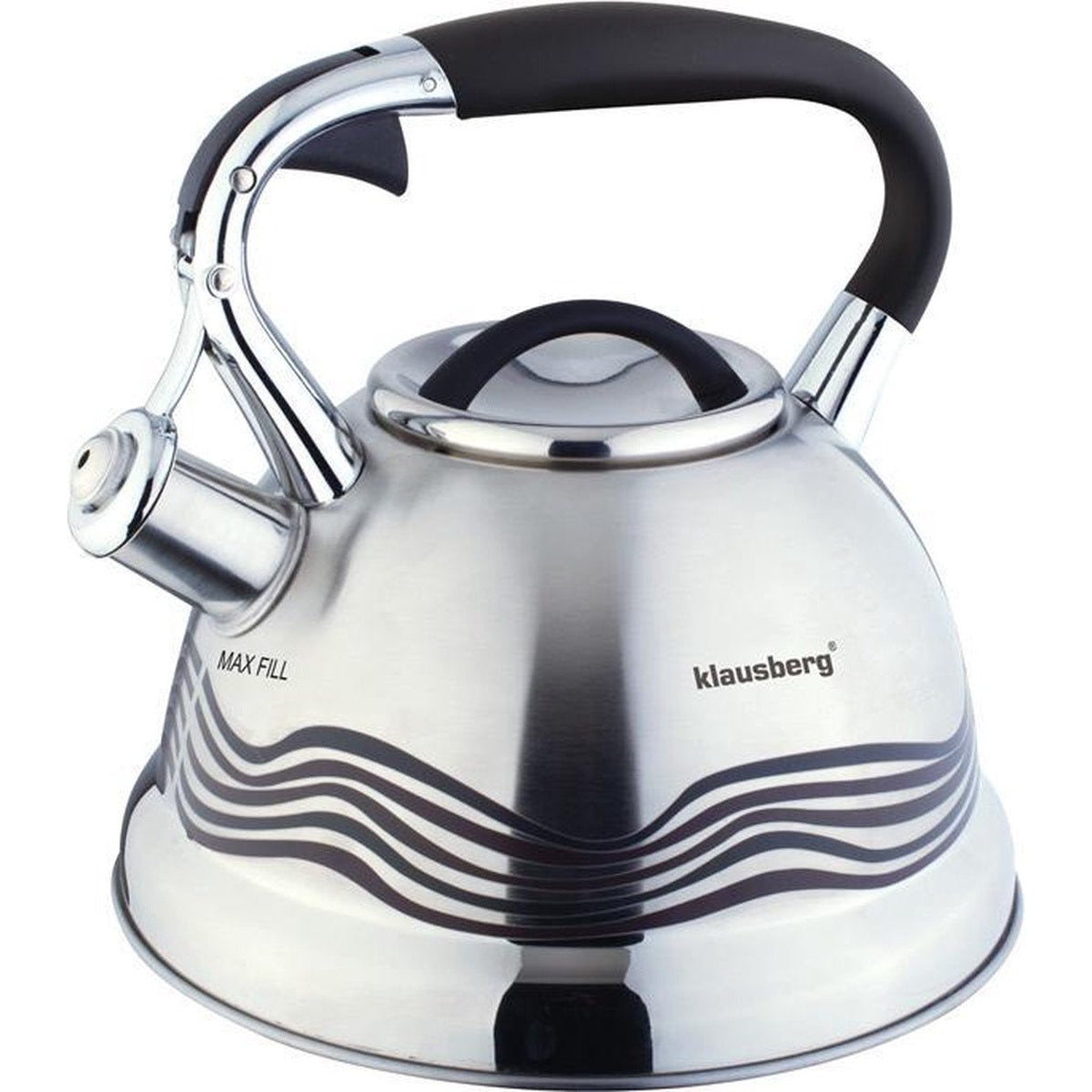 Klausberg KB-7048  fluitketel - 2,7L - rvs - alle warmtebronnen