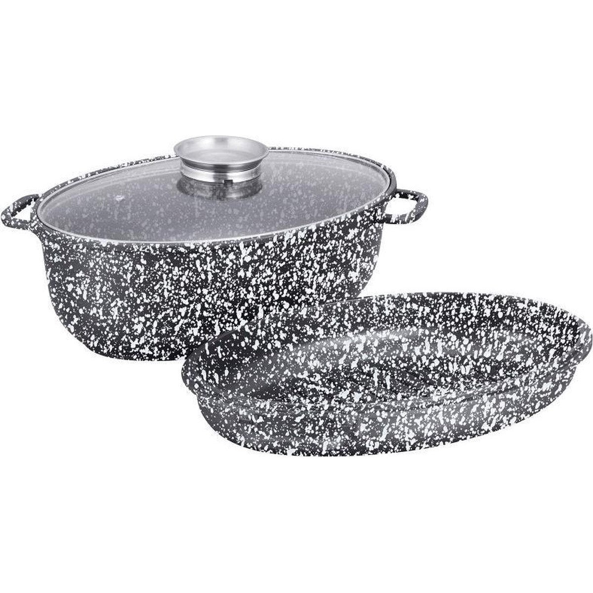 Klausberg KB-7367 Braadpan - met deksel - 8L - gietijzer