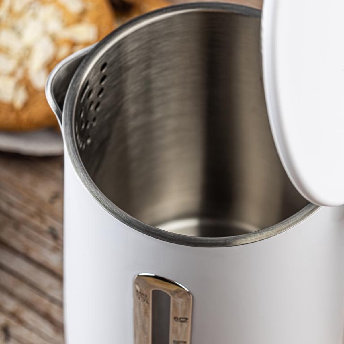 Klausberg KB-7890 Elektrische Waterkoker - 1,7L - Wit - 2200W - RVS & PP - Energiezuinig & Stil