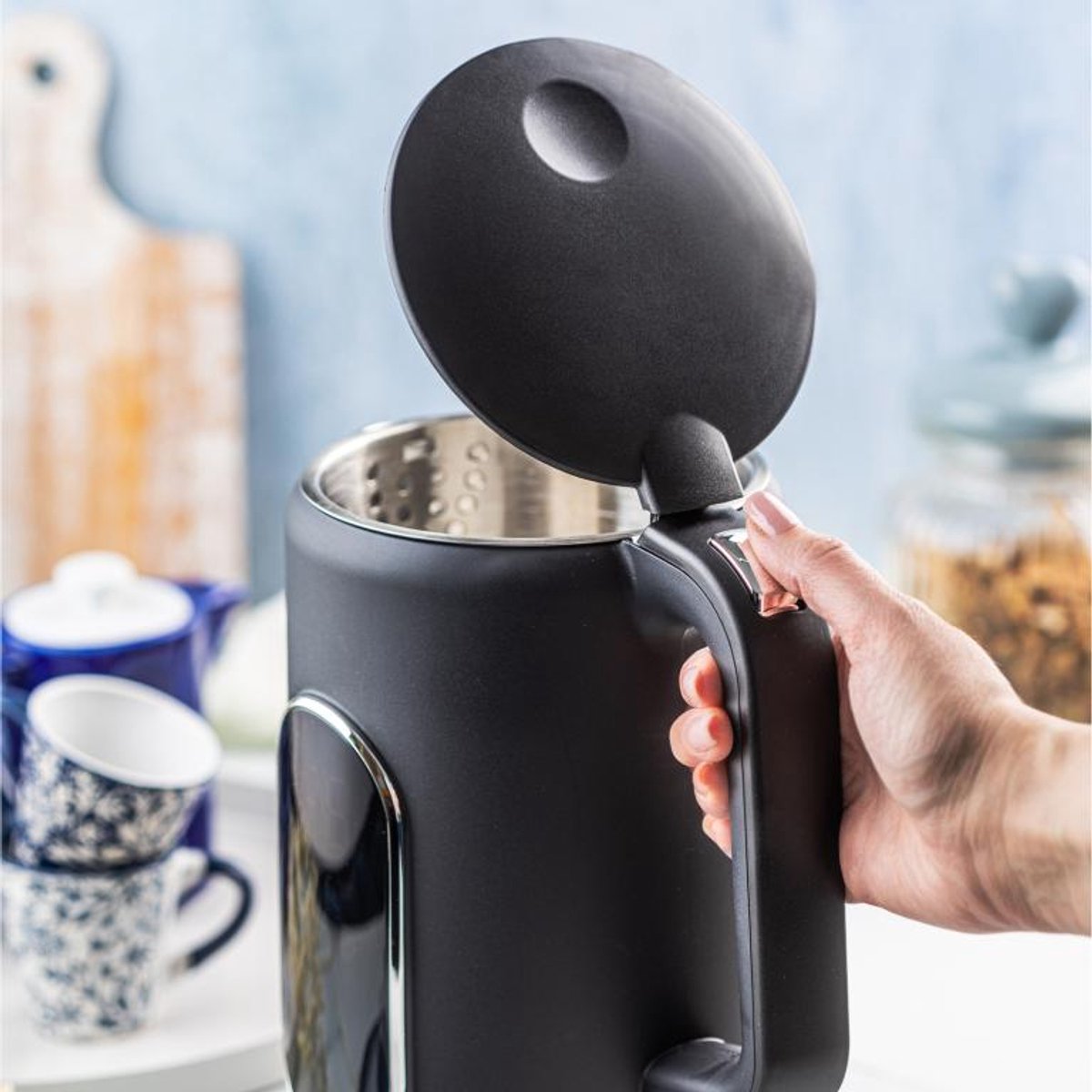 Klausberg KB-7891 Elektrische Waterkoker - 1,7L - Zwart - LED Bedieningspaneel - 13 Temperatuurstanden - 2200W