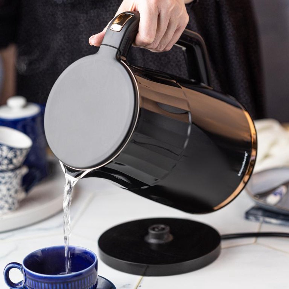 Klausberg KB-7896 Elektrische Waterkoker – 1,7 Liter, LED Display, 13 Temperatuurstanden, Houd-warmfunctie