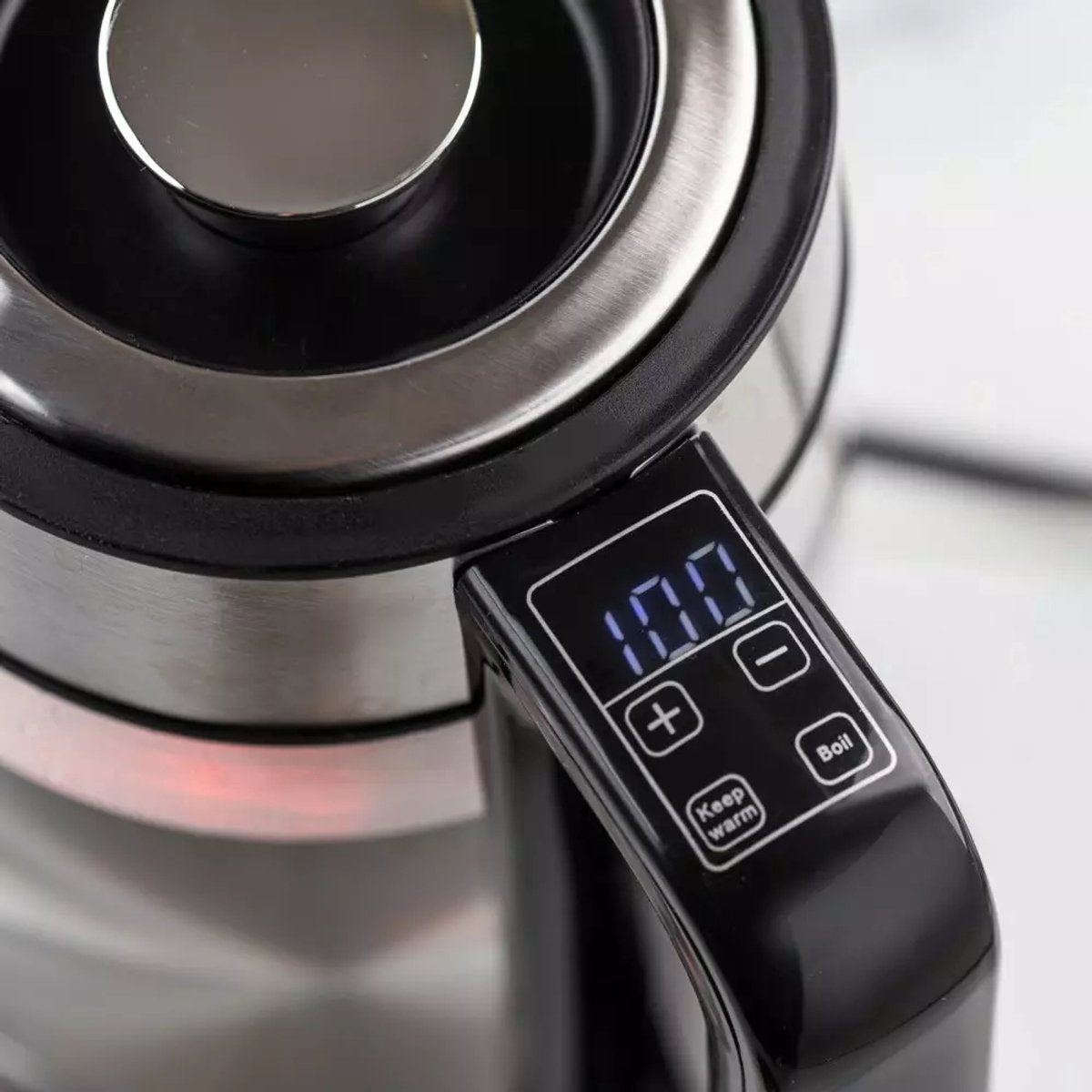 Klausberg KB7888 Elektrische Waterkoker – 1.7L, 1850-2200W, Borosilicaatglas & RVS 304, RGB LED, Temperatuurregeling - 40 tot 100 graden