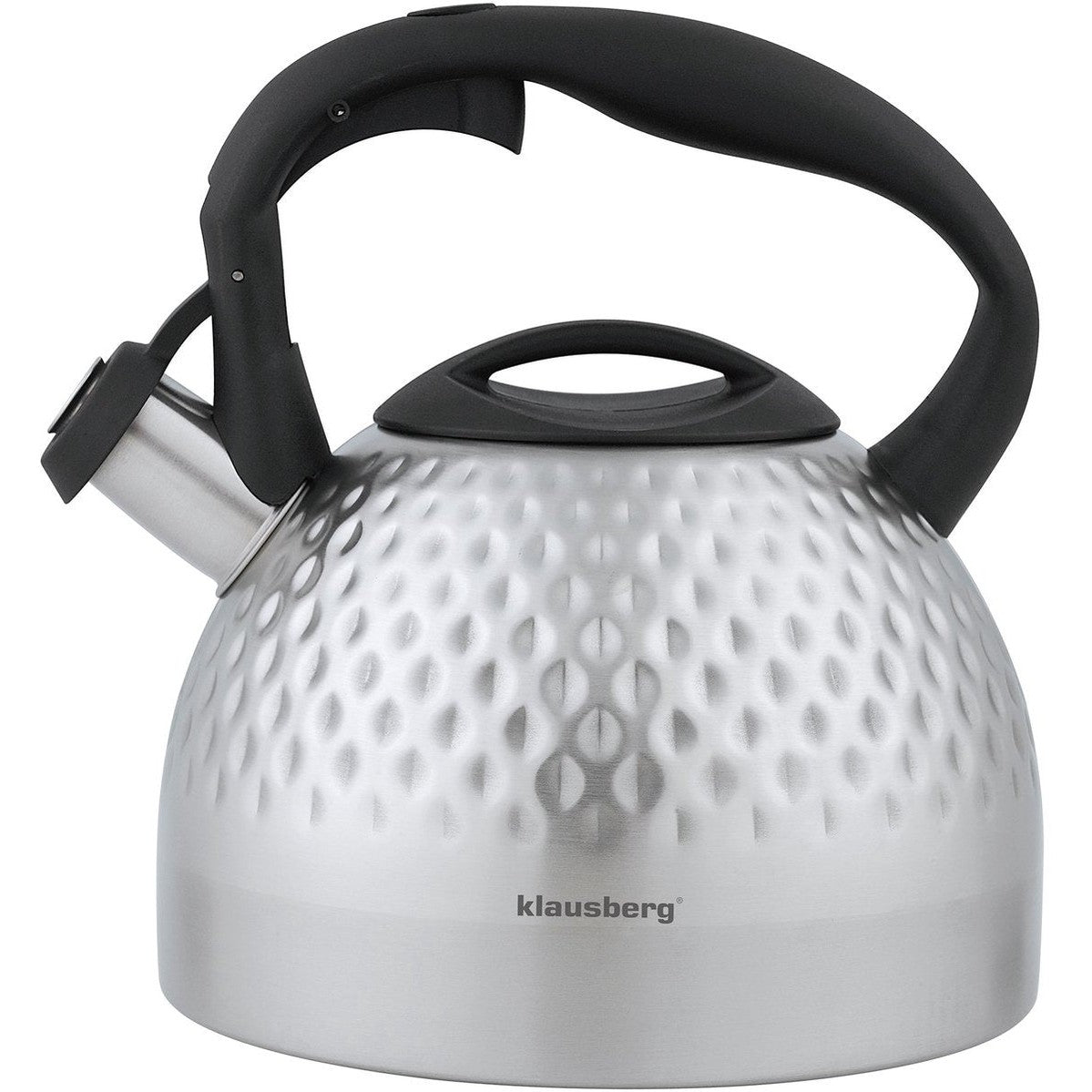 Klausberg Waterkoker Fluitketel RVS 3.0 Liter (Zilver) - Voor Alle Hittebronnen (ook inductie) - Waterketel - Waterkoker - MODESTNOVA