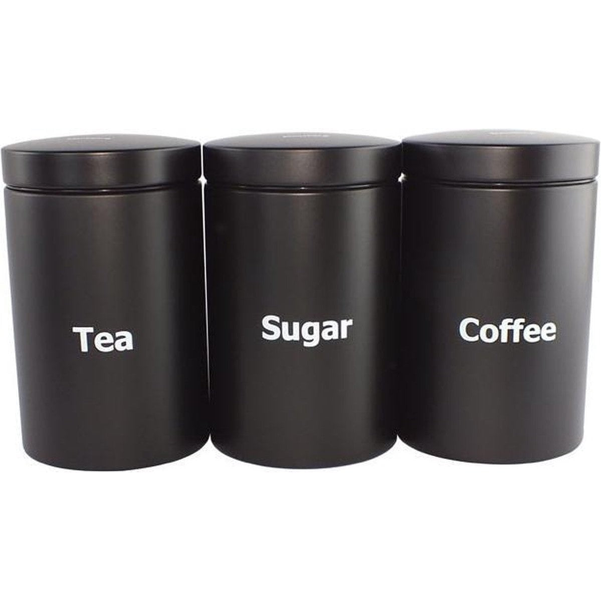 Klausberg - voorraadpotten set - koffie, thee, suiker - zwart