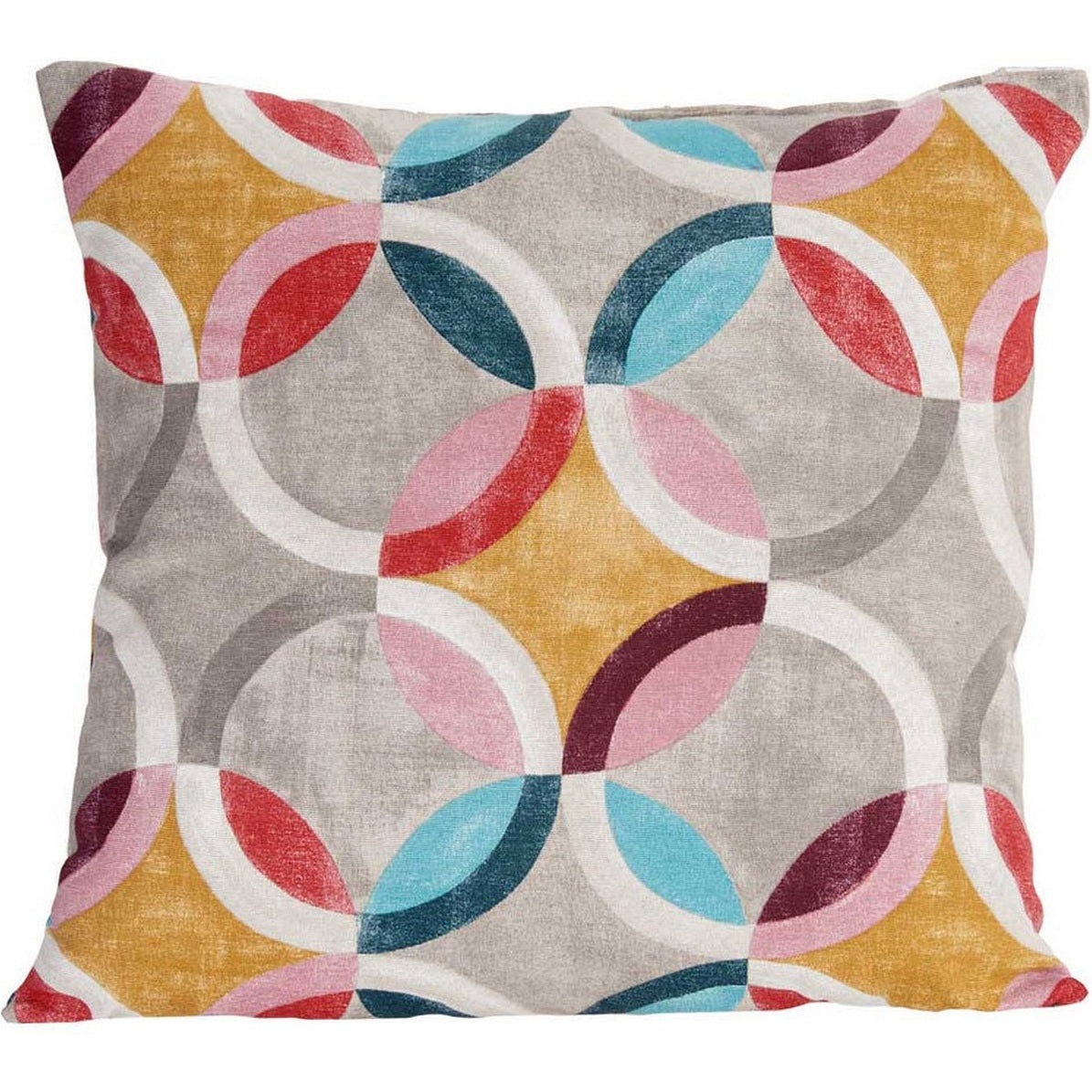 Kussen Rood 2 Stuks Cirkels (45 x 12 x 45 cm)