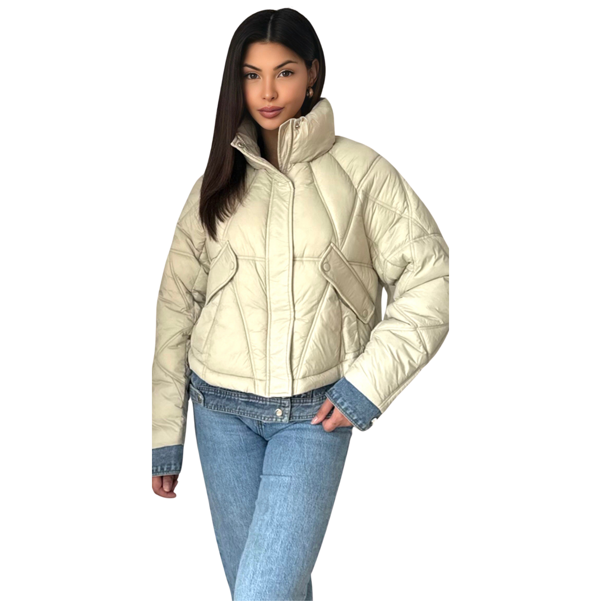 Lamina Short Jacket - Beige - MODESTNOVA