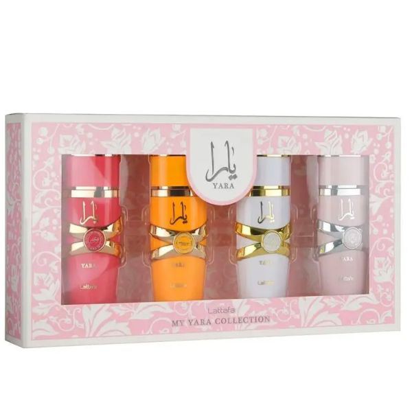 Lattafa Yara Collection EDP Damesparfum Set – 4x25ml – Yara, Yara Moi, Tous & Candy – Floral Frutal Gourmand