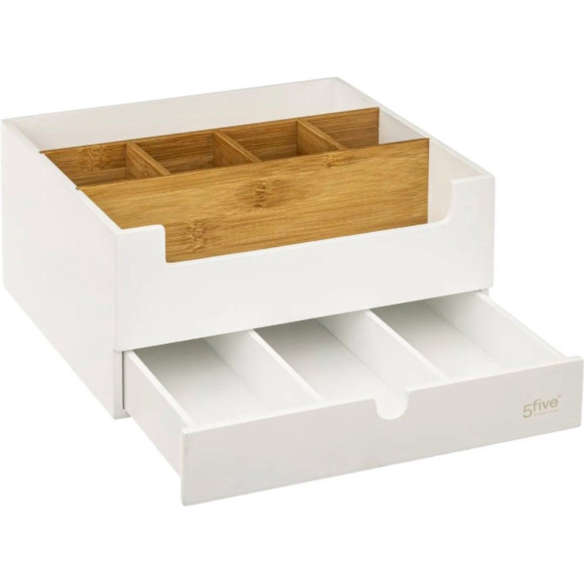 Make up Organizer Wit– Bureau organizer – Opberger, Hout- Cosmetica Houder L. 26 x H. 13 x B. 24 cm