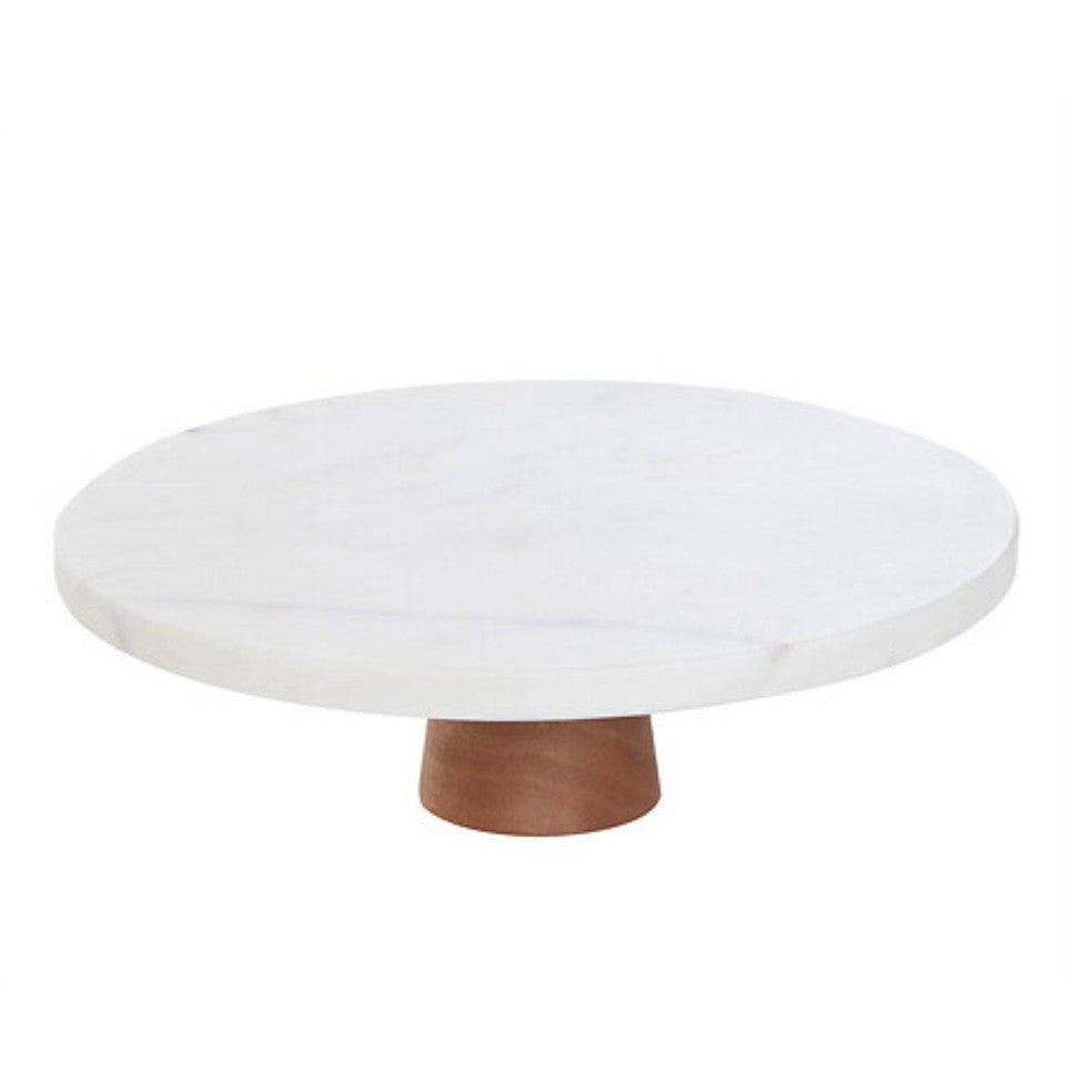Marmeren Taartstandaard - Diameter 25 cm - Luxe Taartplateau en Serverschaal - Ronde Taarthouder - MODESTNOVA