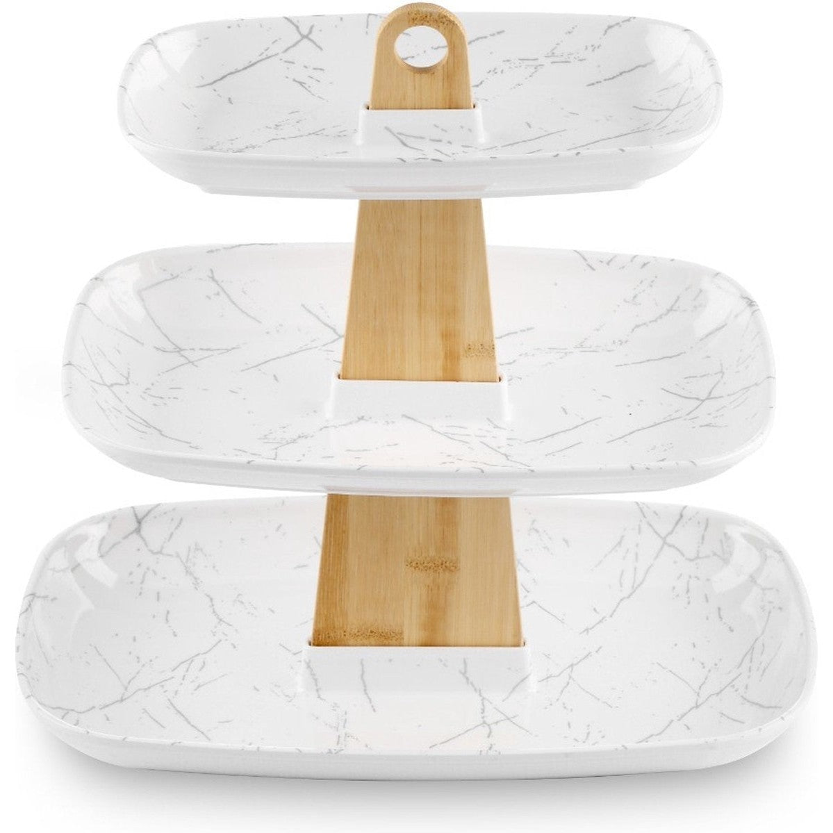 Marmerlook etagère Melamine – 3 laags
