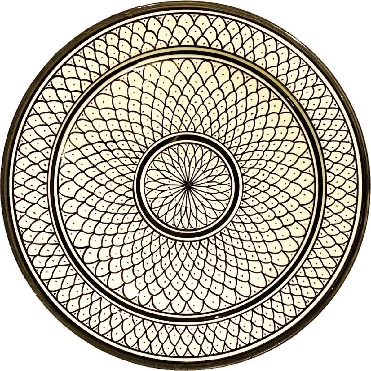 Marokkaanse schaal - Hand beschilderd - Handbeschilderde - serveerschaal