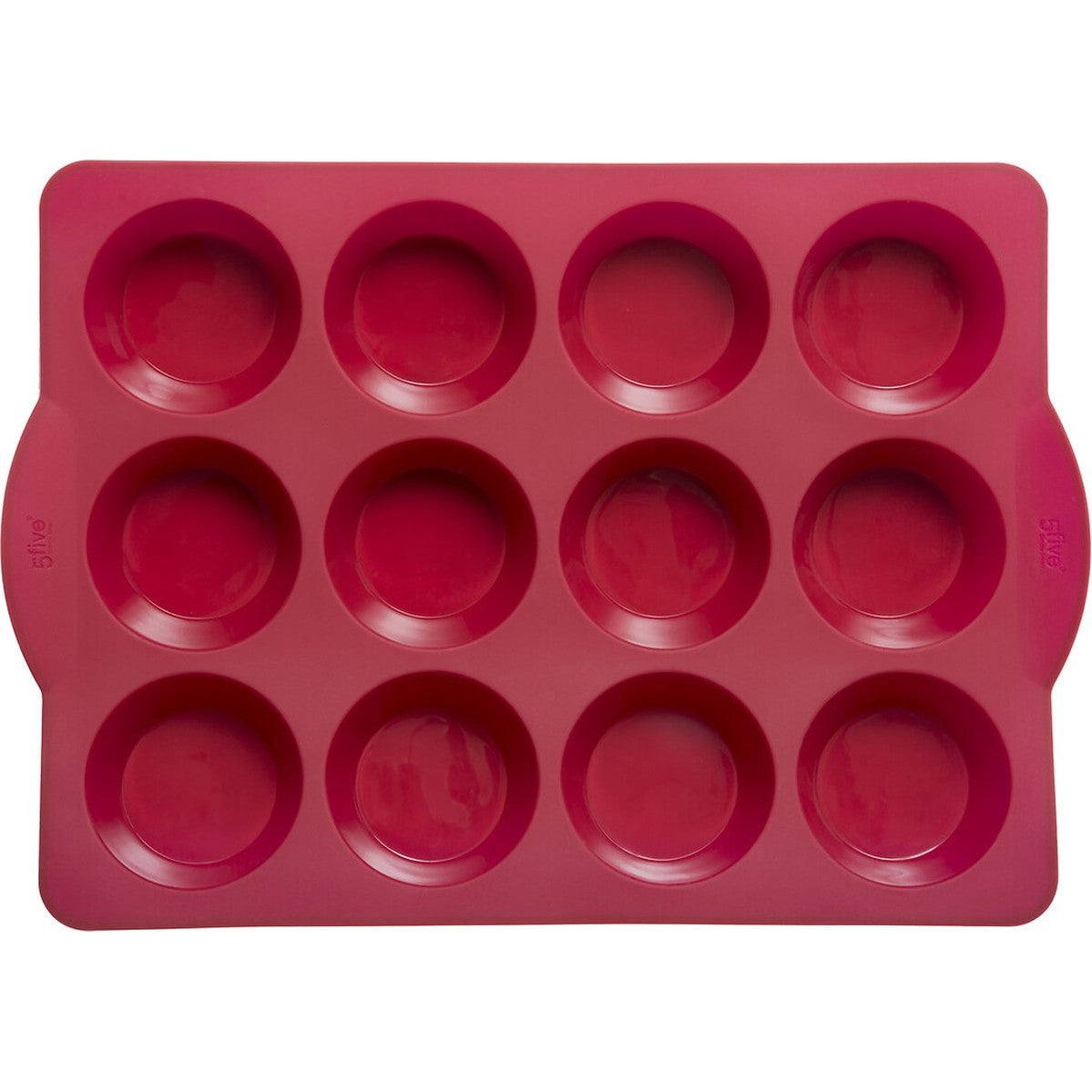 Muffin bakvorm siliconen 33 x 23,1 x 3,6cm | 12 Vormen | Rood | Muffinvorm | Bakvorm voor Muffins | Cupcake | Cakes | Brownies | Pudding | Paars | cakevorm met handgrepen | cakevormen | anti-aanbaklaag | voor oven en magnetron SILIMUF