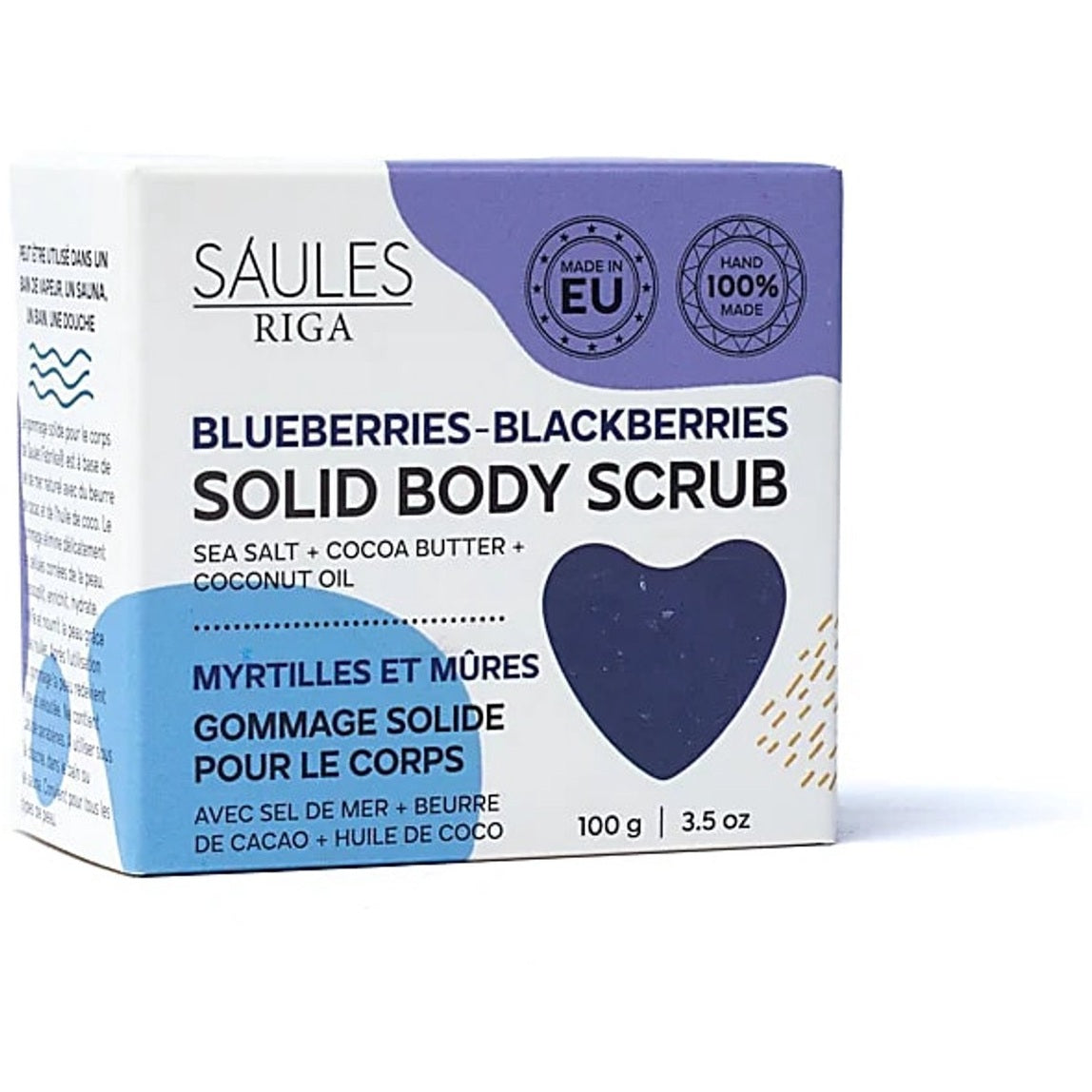 Natuurlijke scrub zeep bosbessen bramen