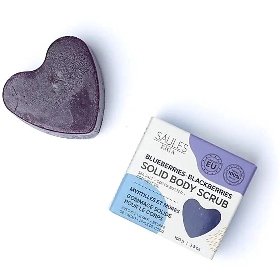 Natuurlijke scrub zeep bosbessen bramen