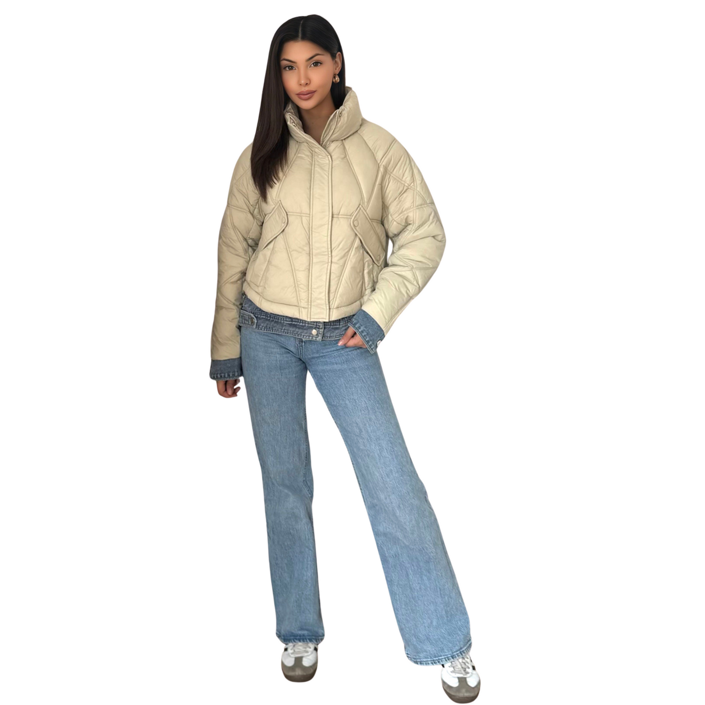 Lamina Short Jacket - Beige