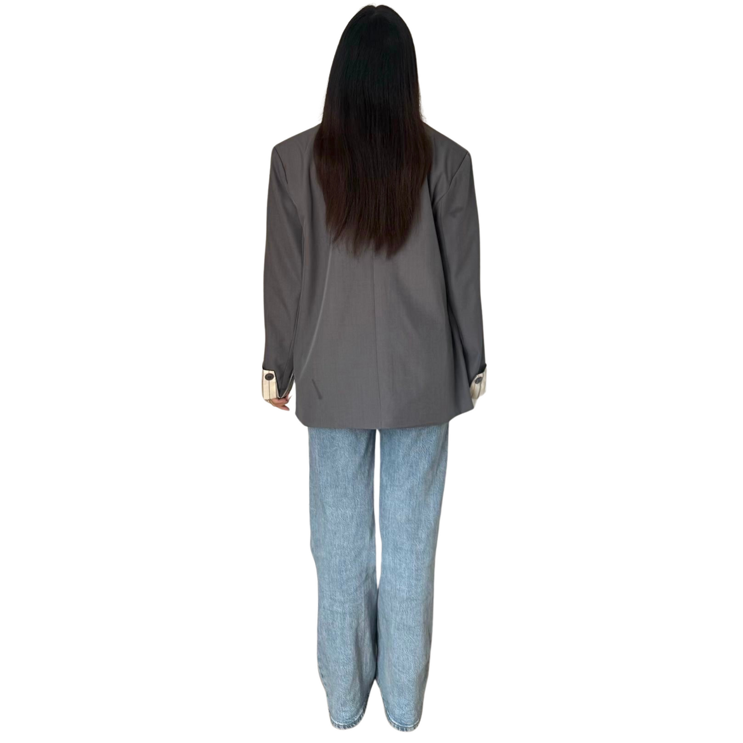 Oversized Blazer - Grijs - MODESTNOVA