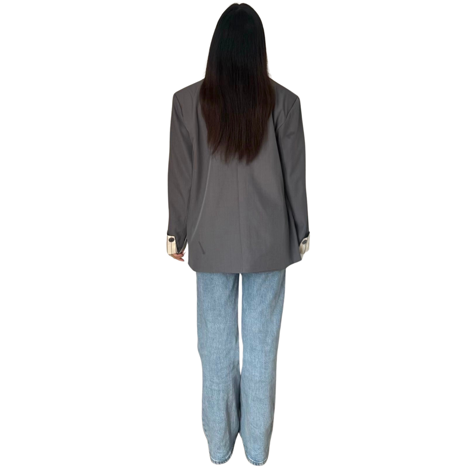 Oversized Blazer - Grijs - MODESTNOVA