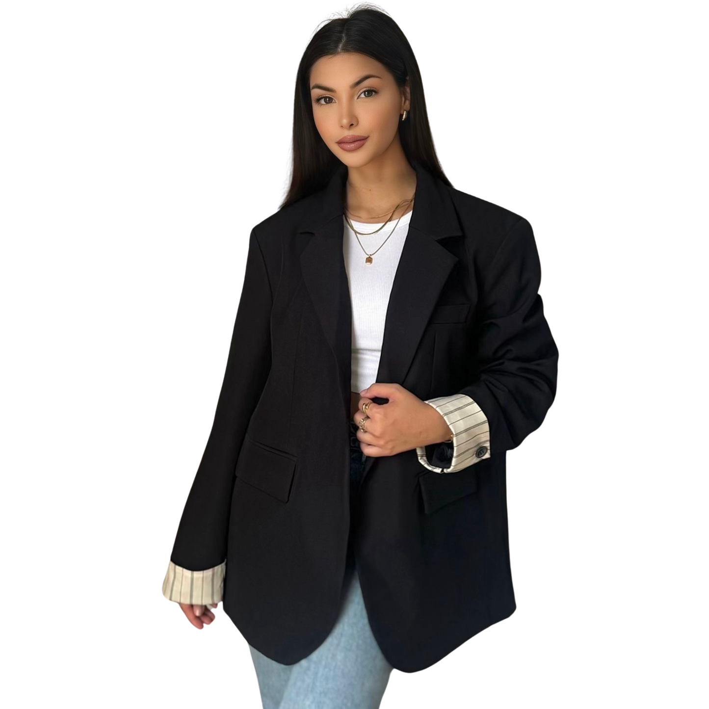 Overzised Blazer -Zwart - MODESTNOVA