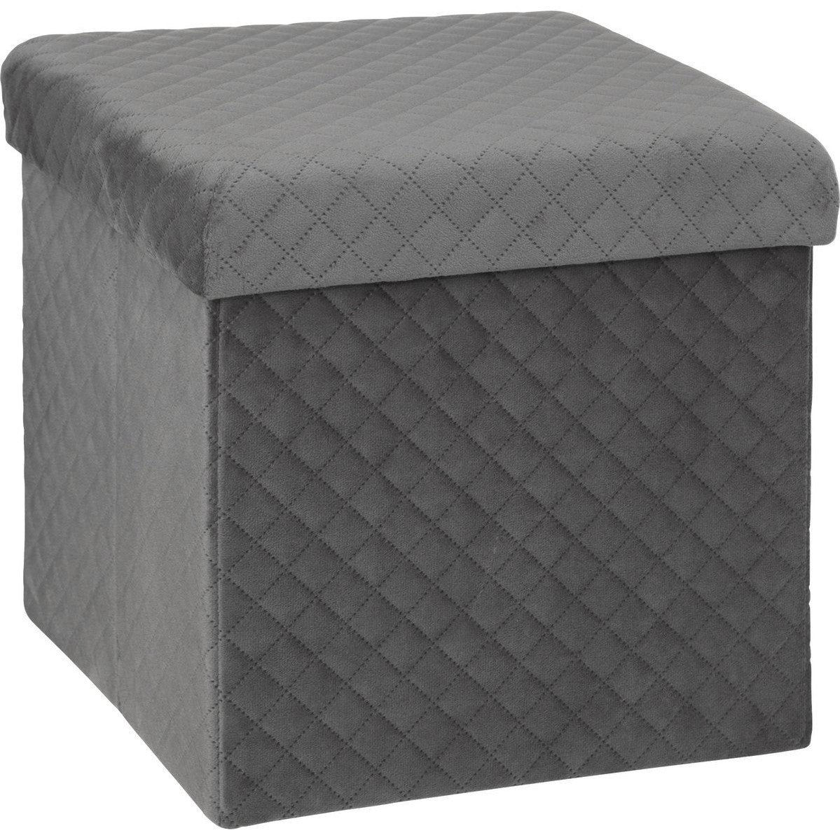 Poef - Opvouwbaar - Grijs - 31 x 31 cm