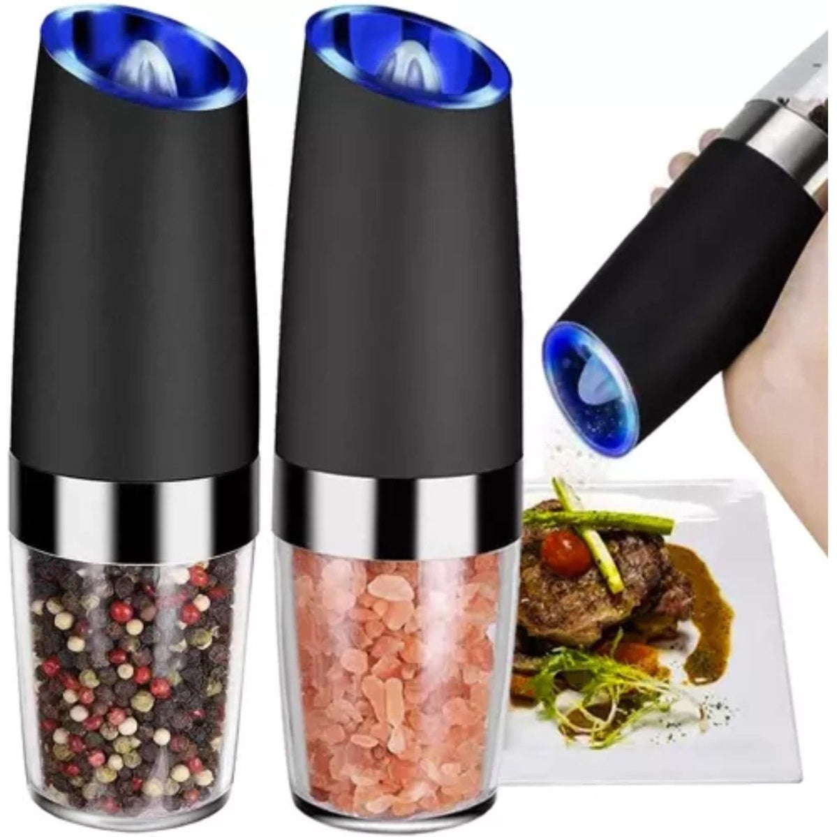 Ruhhy Elektrische Molen Set 19558 - Efficiënte Keukenhulp - Keramisch & LED-Verlicht