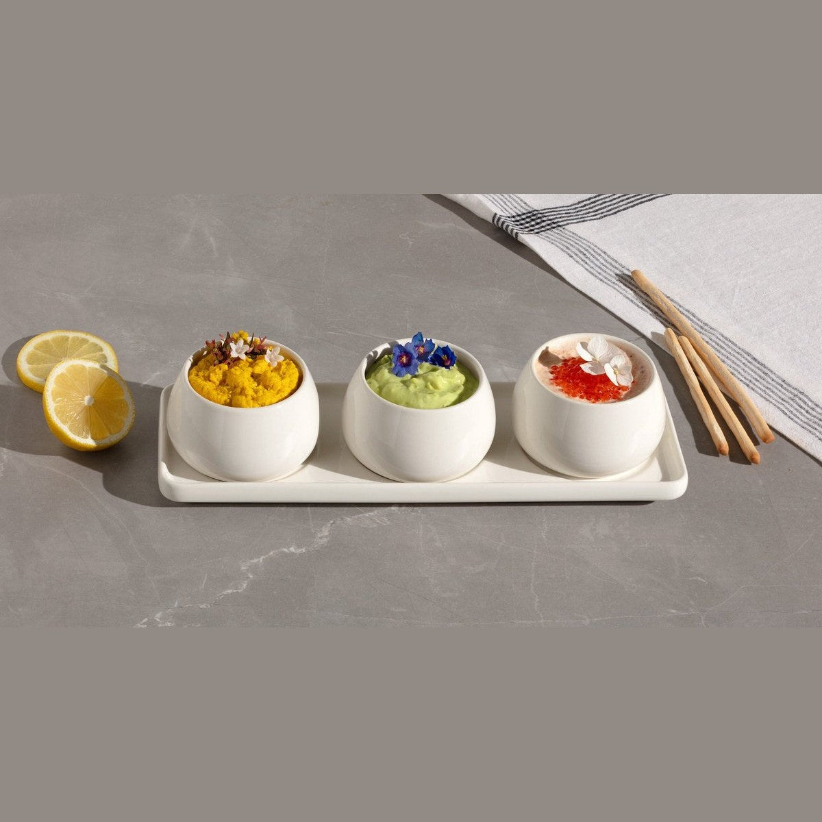 Secret de Gourmet Nora Aperitief set - 4-delig - Wit