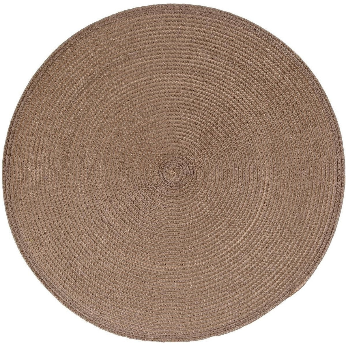 Secret de Gourmet ronde placemat - taupe - gevlochten kunststof - Dia 38 cm - Onderleggers