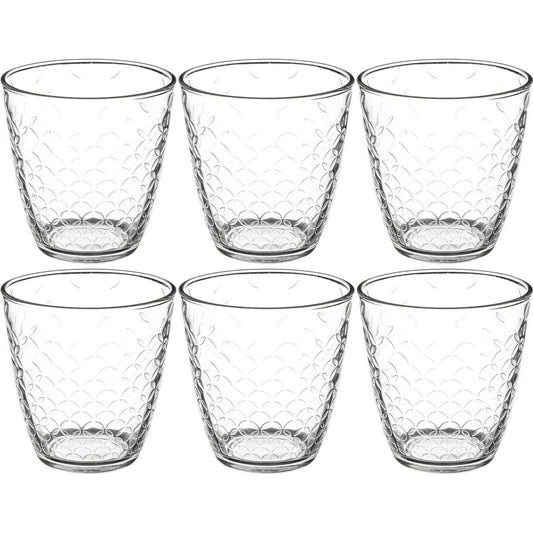 Secret de Gourmet waterglazen Rome -set 6x - 250 ml - deco glas - drinkglazen - deco glas