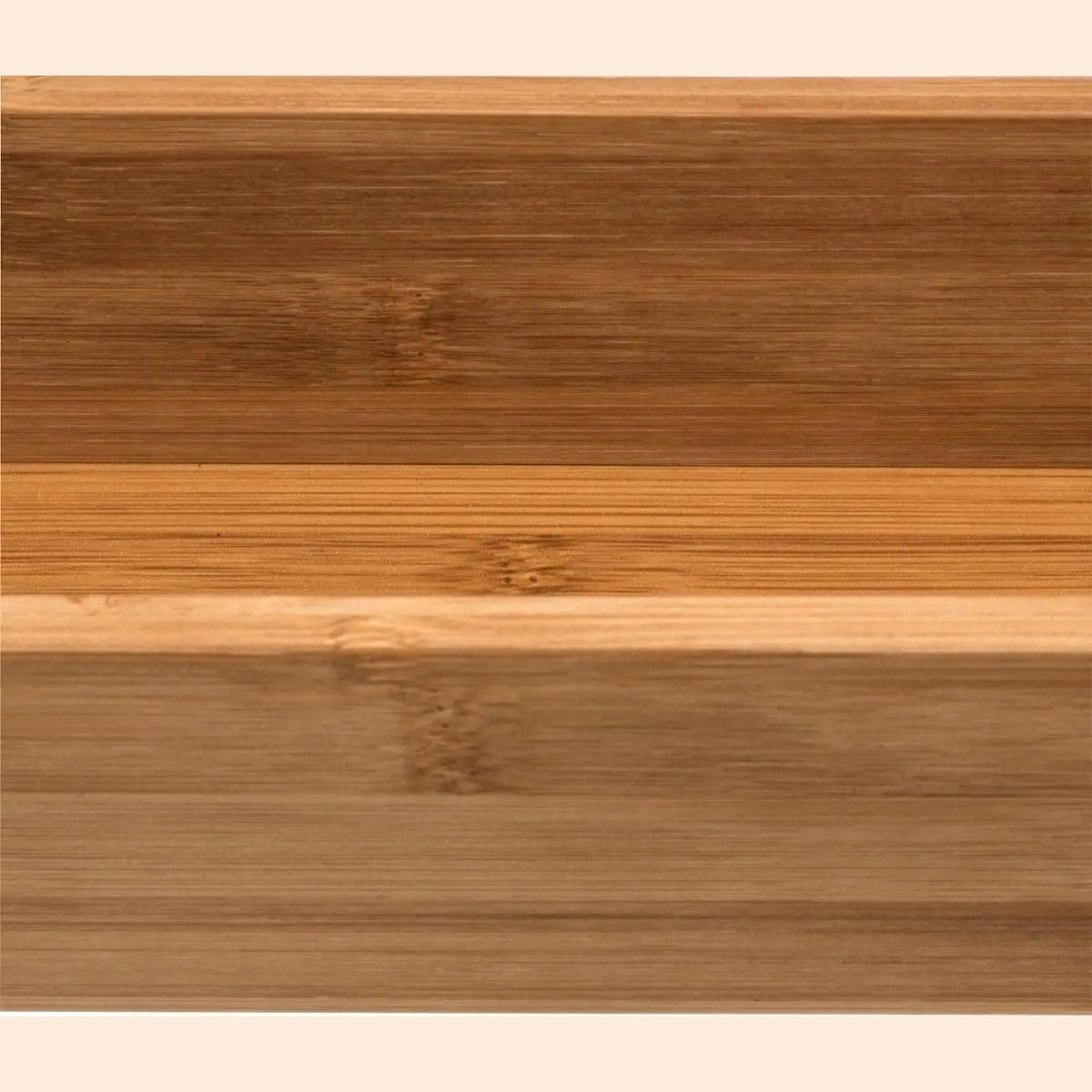 Set van 3x stuks bamboe ladekast/keukenspullen/kantoor vakjes/sorteerbakjes 38 x 8 x 7 cm