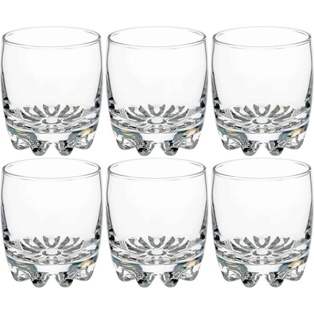 Set van 6x stuks water/sap glazen Tin 310 ml van glas - Drinkglazen - Waterglazen