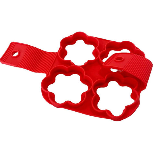 Siliconen Bakvorm Flipper - Ei Pannenkoek - Model Bloem - 4 vakjes