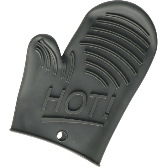 Siliconen ovenwant/ovenhandschoen grijs 15,5 x 21 cm - Pannenlap - Keukenhandschoen