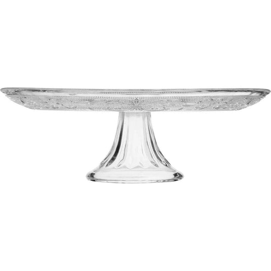 Taartplateau Renaissance - glas - 9 x 29 cm - op voet - gebakjes serveren en presenteren