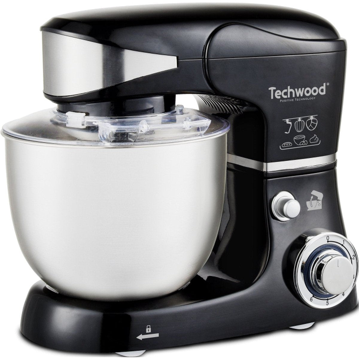Techwood TRO1056 - Keukenmachine - Staande Mixer - 5 L - 1000 Watt