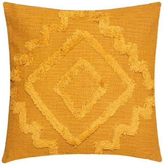 Tuft Inca Kussen - 40 x 40 cm - Sierkussen - Okergeel