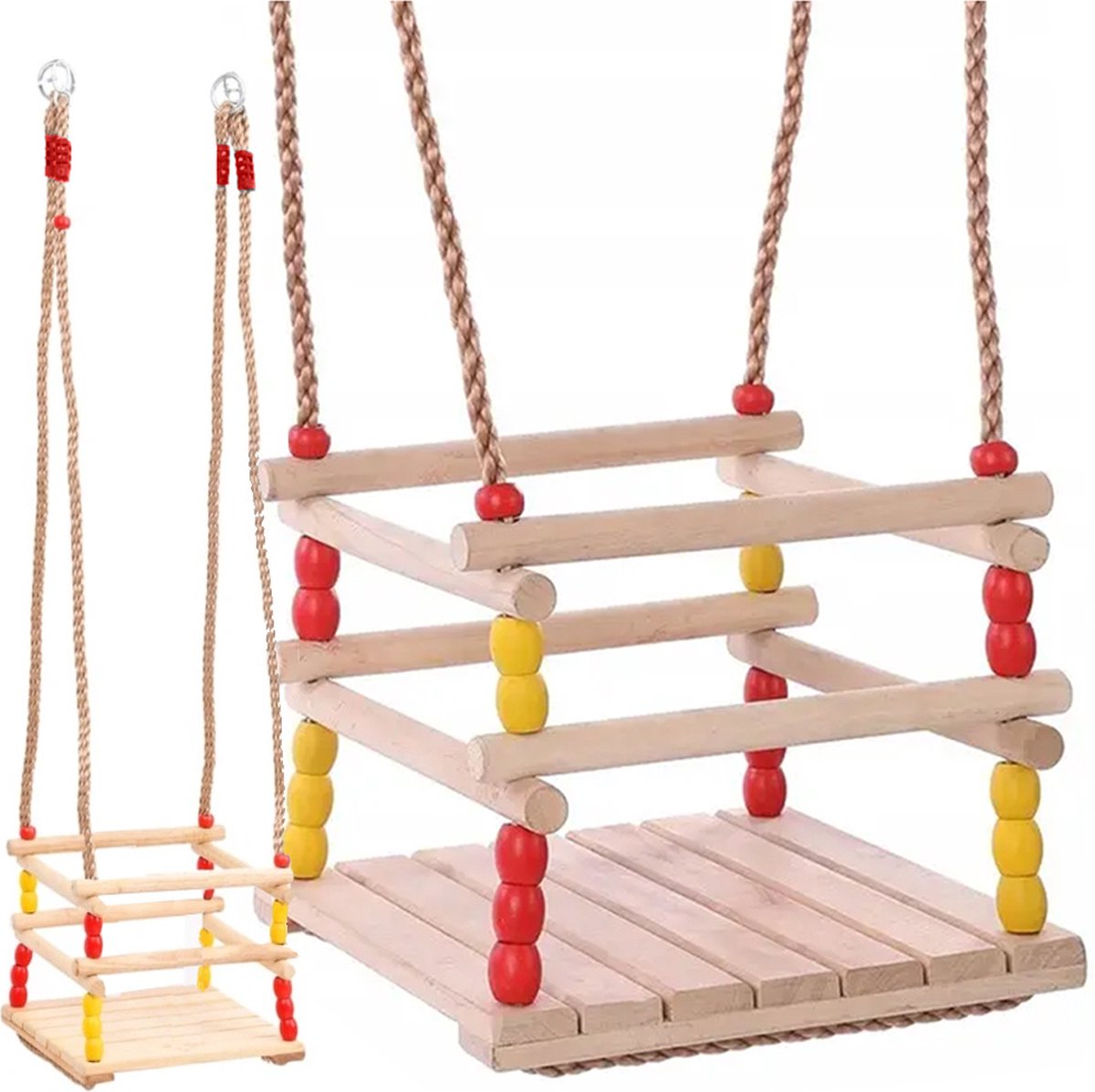 Tuinschommel Houten Schommelstoel Kinderen - Schommelzitje Tuin - Vanaf 2 jaar