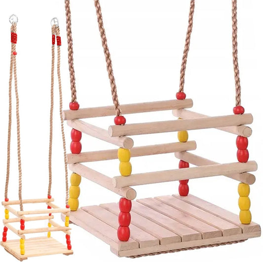 Tuinschommel Houten Schommelstoel Kinderen - Schommelzitje Tuin - Vanaf 2 jaar