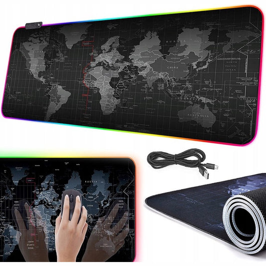 Verlichte XXL Led Gaming Muis Pad - Bureau onderlegger - 80 x 30 cm - Waterproof
