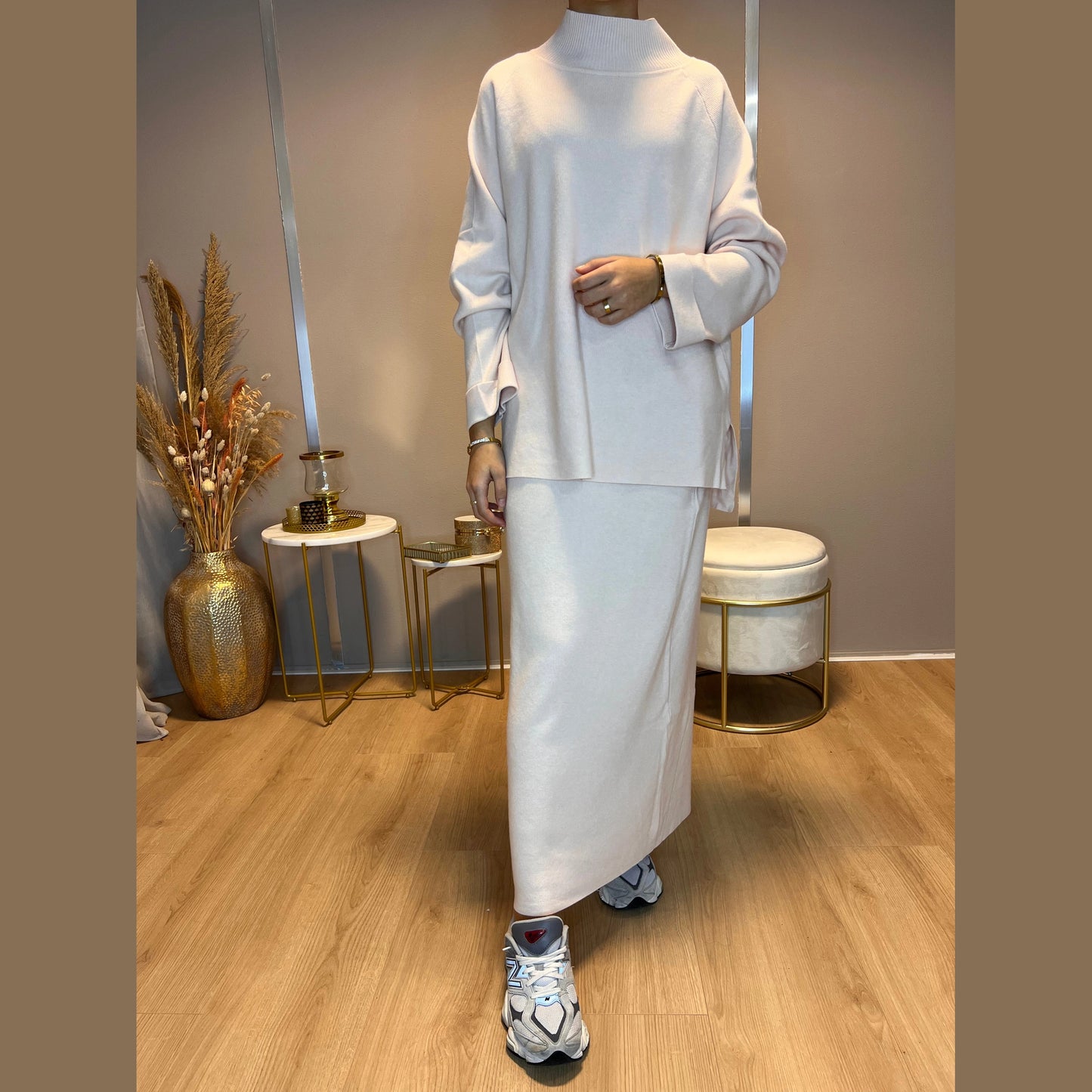 Yara Twinset - Zalm - MODESTNOVA