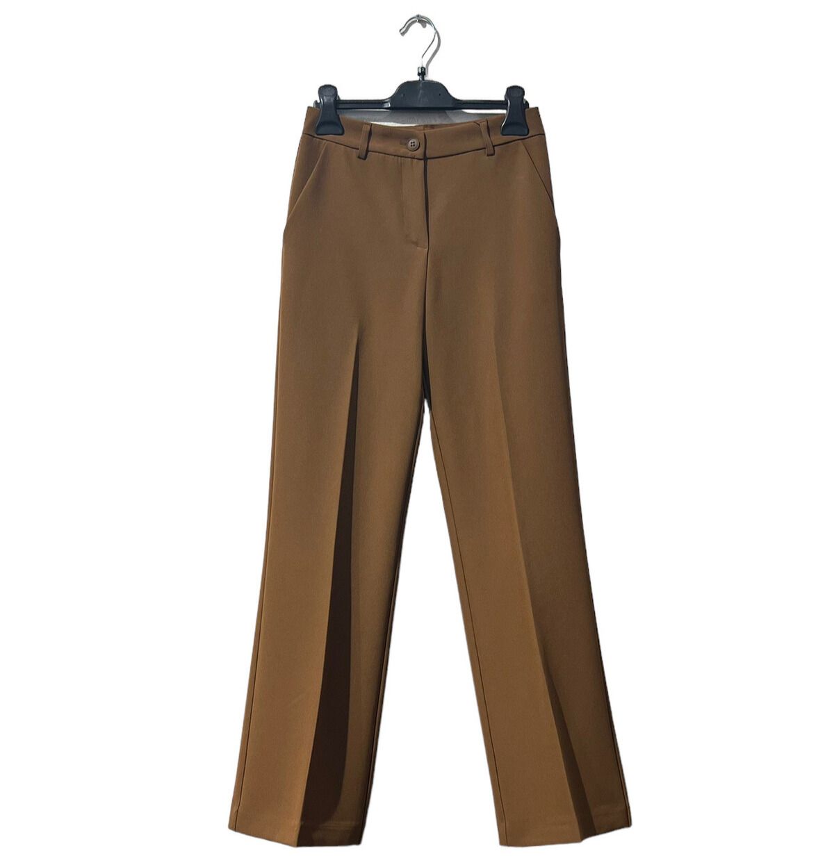 Wide Leg Trousers - Chocoladebruin