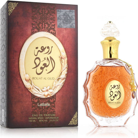 Lattafa Rouat Al Oud Eau de Parfum 100 ml – Orientalischer Unisex-Duft mit Oud, Amber & Gewürzen – Langanhaltend & Luxus aus Dubai